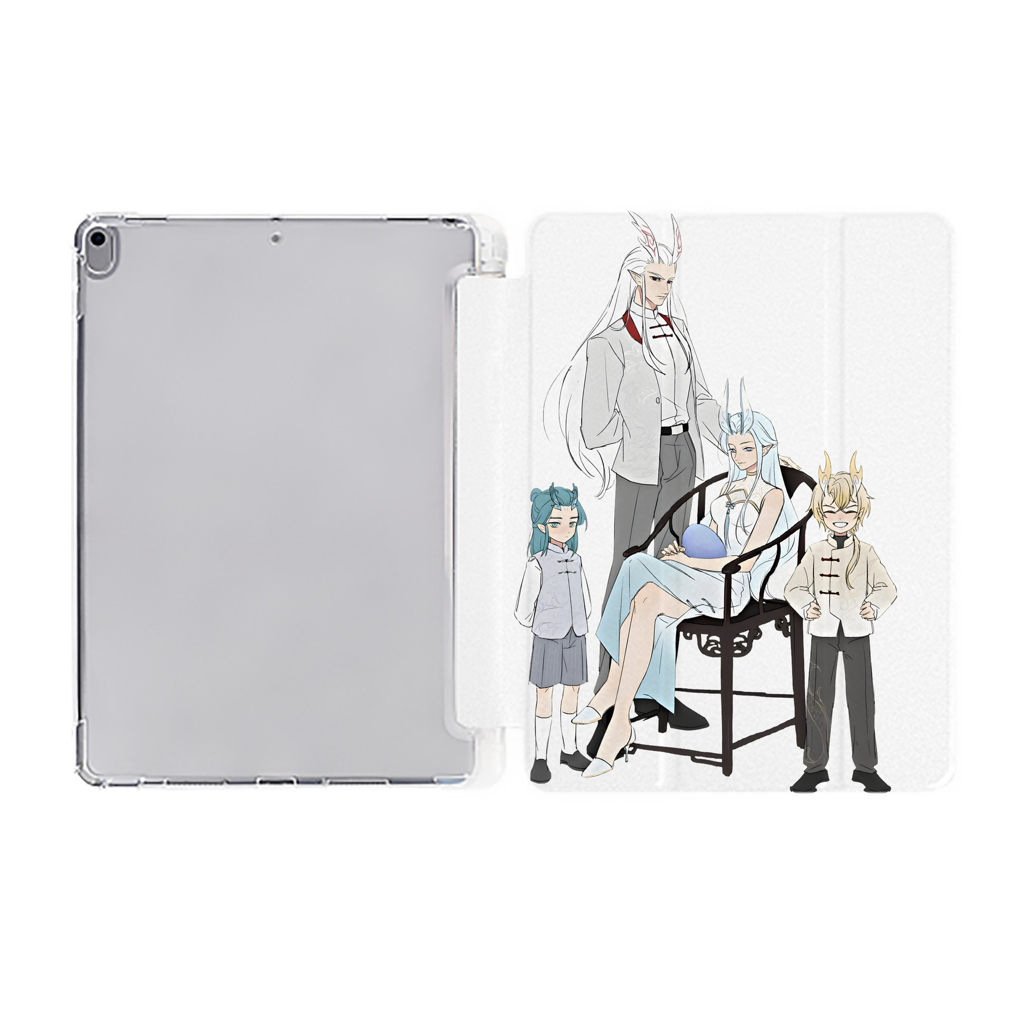 （画像用） Ne Zha 2 ナタ 魔童の大暴れ IPad ケース ペン収納付き 三つ折りスタンド PUレザー×シリコン 対応機種9.5/10.5/10.9インチ